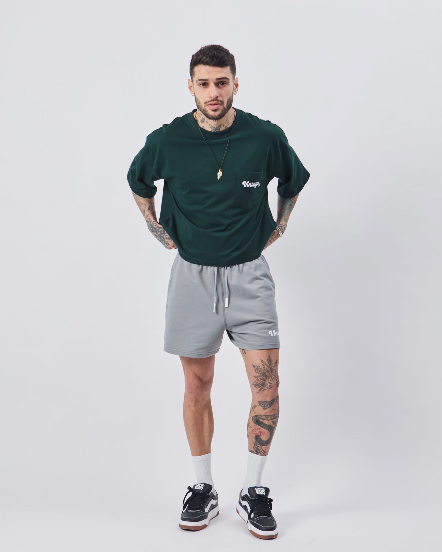 Camiseta ancha - verde musgo
