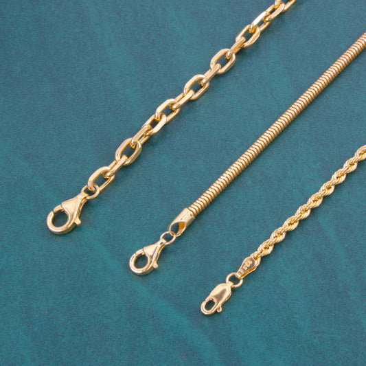 Pulsera trenzada enchapada en oro