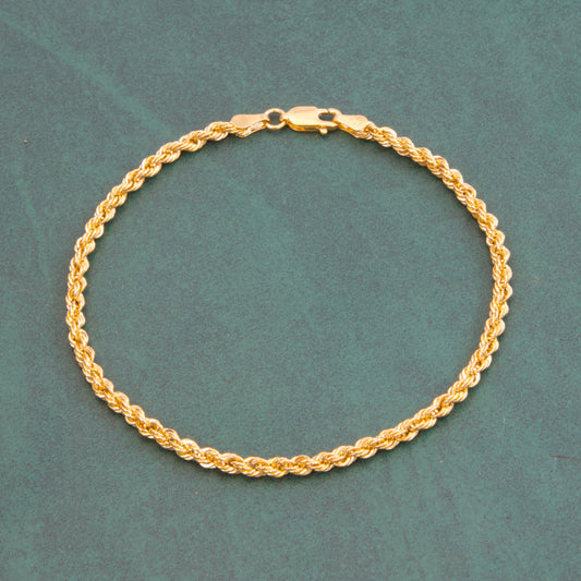 Pulsera trenzada enchapada en oro