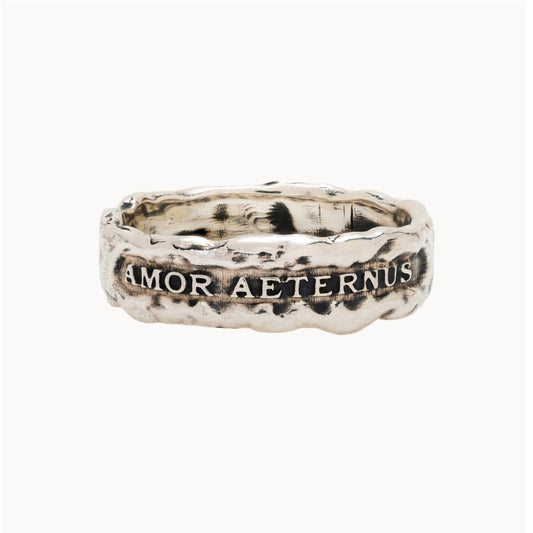 Joya artesanal de plata 950 con textura vintage de The Vintage Jewelry