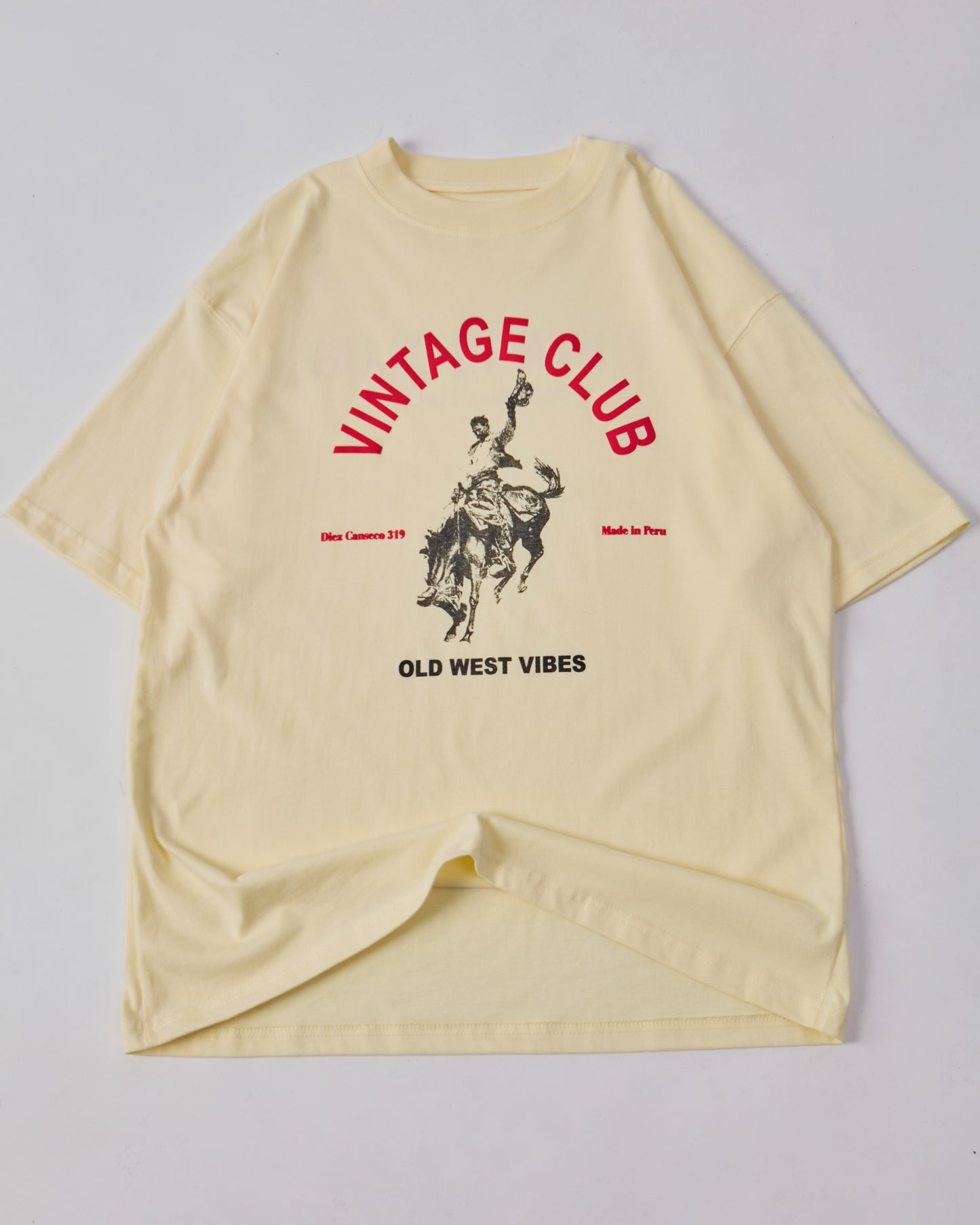 Camiseta Vintage Club - beige claro