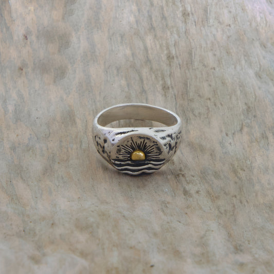 Anillo de luz en plata 950